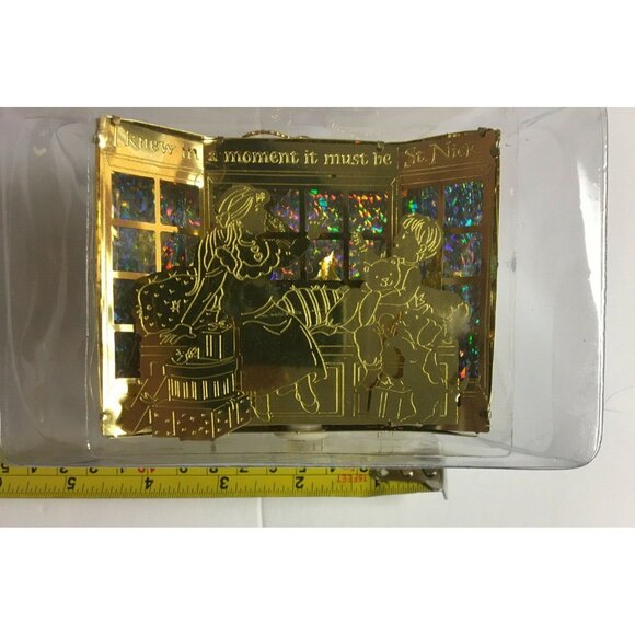 Christmas Ornament  "To All a Good Night" Carlton Cards Lighted Metal #69 - Picture 5 of 5